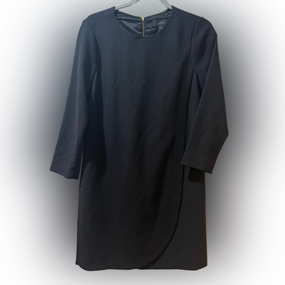 J. Crew Classic Black Long Sleeve Dress